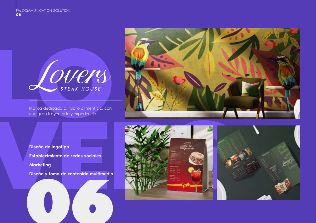 Lovers Steak House — diseño izquierda